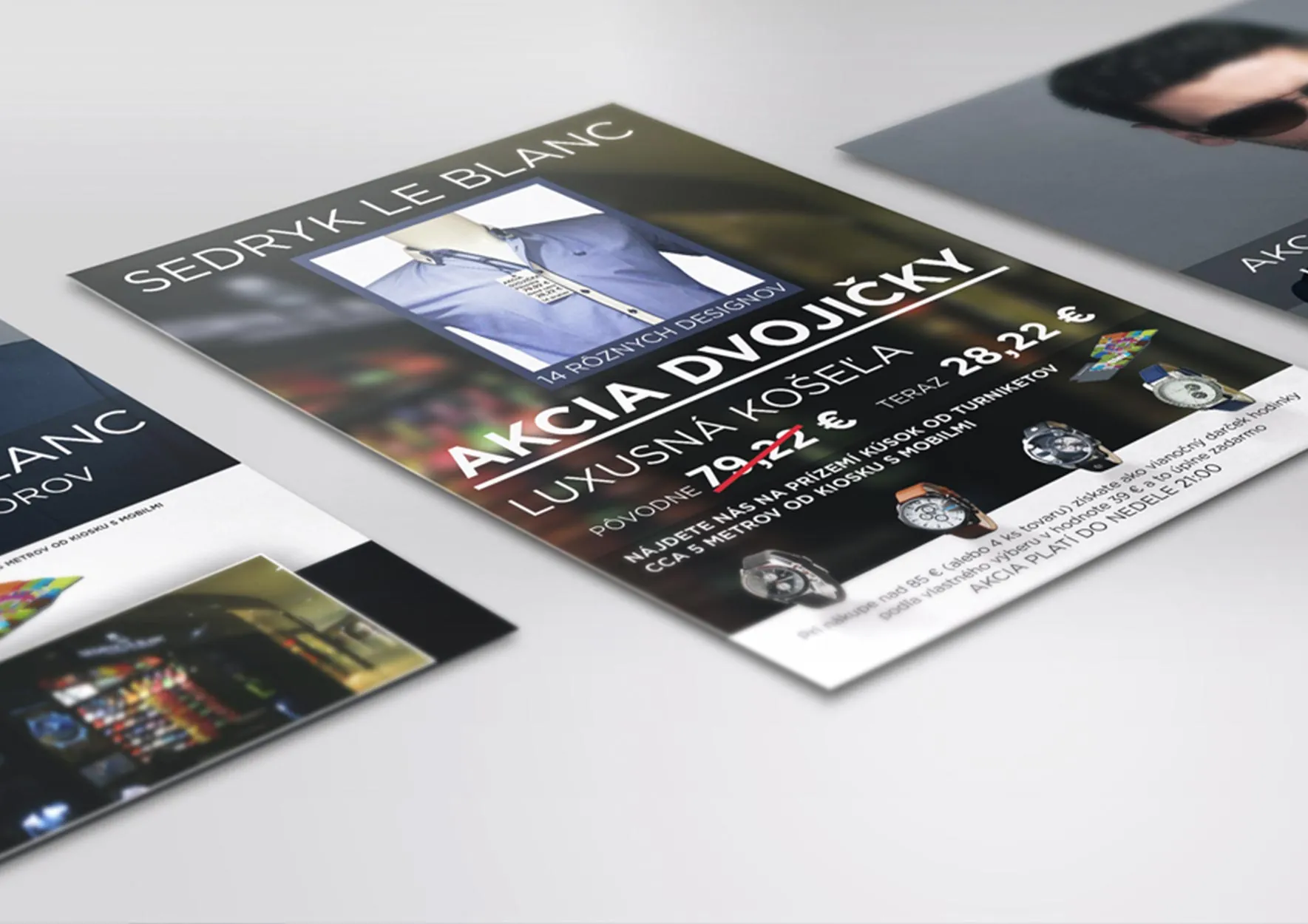 Sedryk Le Blanc – Printová grafika a grafika pre mobilnú aplikáciu.